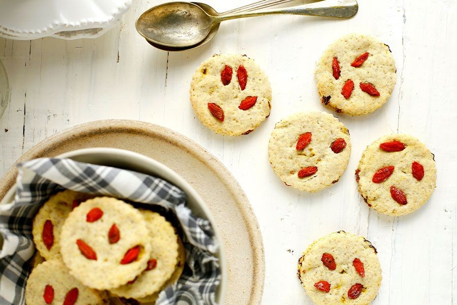 5 biscotti morbidi con bacche di goji